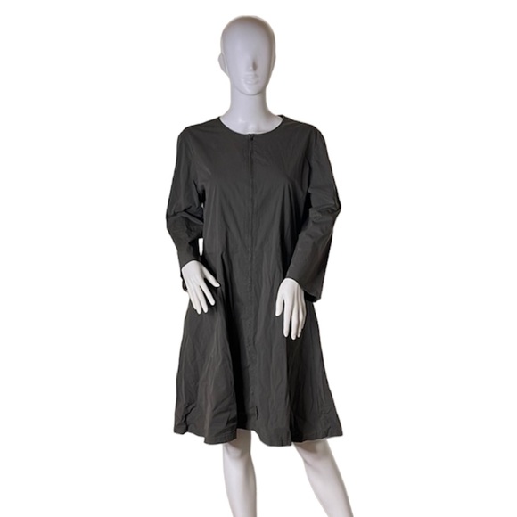 Theory Full Zip Long Sleeve Crew Neck Lagenlook Aesthetic Dress Large - Picture 1 of 5